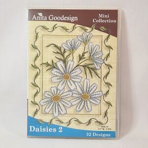 Anita Goodesign Daisies 2‎ Mini Collection Embroidery Machine Designs 32 Designs